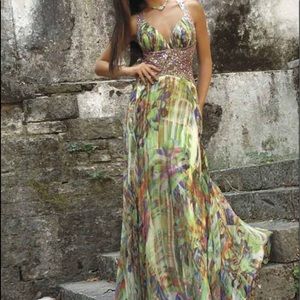 Jovani multi color long dress🌹